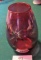 Cranberry Glass w/Gilded Stars Vase