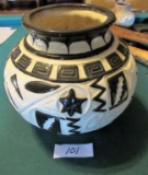Large Black and White Ceramic Vase