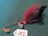 Red & Black Horsehair Fishing Lure