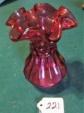 Early Fenton Cranberry Glass Vase