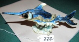 Brass Painted Swordfish w/Faux Gems