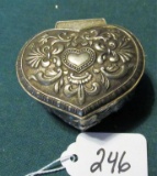 Silver Plated Heart Trinket Box