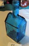 Blue Glass Whiskey Decanter