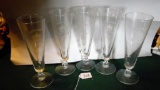 5 Storz Etched Beer Glasses