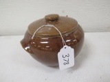 Brown crock bean pot - USA