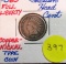 1863 Full Liberty Copper Nickel Indian Head cent