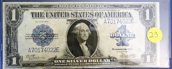 1923 One dollar silver certificate large note