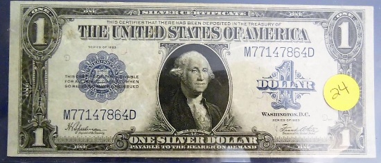 1923 One dollar silver certificate large note