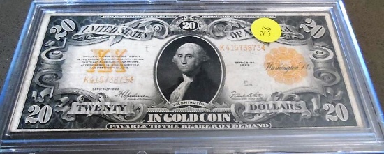 1922 Twenty dollar gold certificate large note