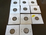 11 mixed date mercury dimes