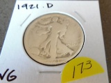 1921-D Walking Liberty Half Dollar