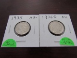 1935, 1936-D Buffalo Nickels