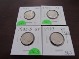 1935 AU, '36XF, '36-S XF, '37XF Buffalo Nickels