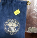 4 Steel Cents and 2 US Monetary Bags