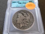 1892 CC Morgan dollar IGC-F12