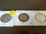 1939S, 1940S, 1942 Walking liberty half