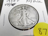 1938D key date Walking liberty half