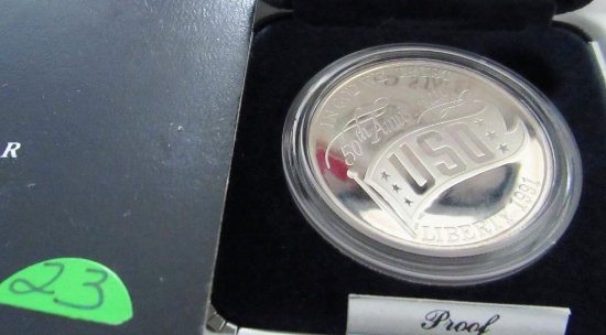 1991 USO Silver Dollar Proof