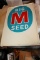 Antique Tin Sign-Original Big M Seed, Never Put Up