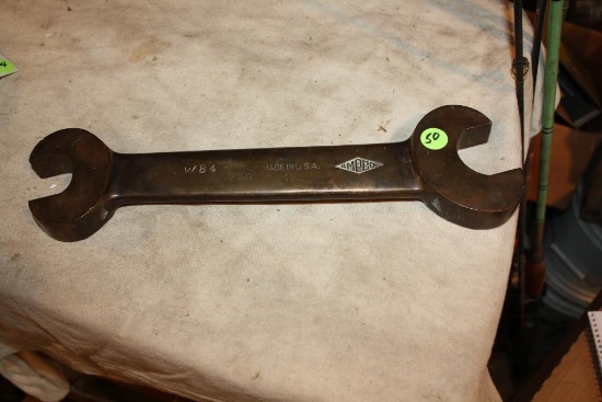 Rare Lg. Brass Wrench, 14"