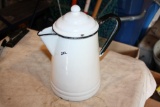 Antique Enamel Coffee Pot, 10.5