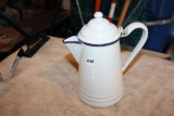 Antique Enamel Coffee Pot, 8