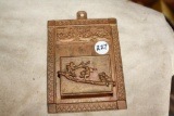 Rare Antique Match Holder, Cherubs w/Instruments