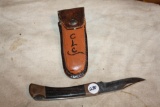 Vintage Klein Tools Inc. of Japan Folding Hunting Knife, lock back