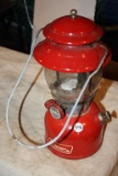 Rare Red Coleman Lantern, 200A w/Pyrex Shade