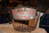 Rare Advertising Egg Basket