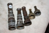 (5) Antique Nelson Brass Hose Nozzles