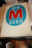 Antique Tin Sign-Original Big M Seed, Never Put Up