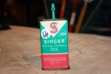 Vintage Singer Oil Tin