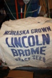 Nebraska Grown Lincoln Grown Brome Cloth Seed Sack