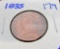 1835 classic head half cent with full rims around the coin,