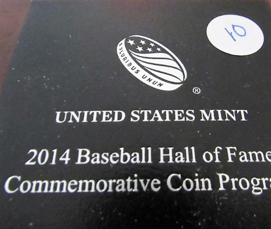 2014 proof baseball hall of fame comm. silver dollar
