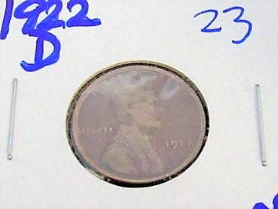 1922-d semi key date wheat cent