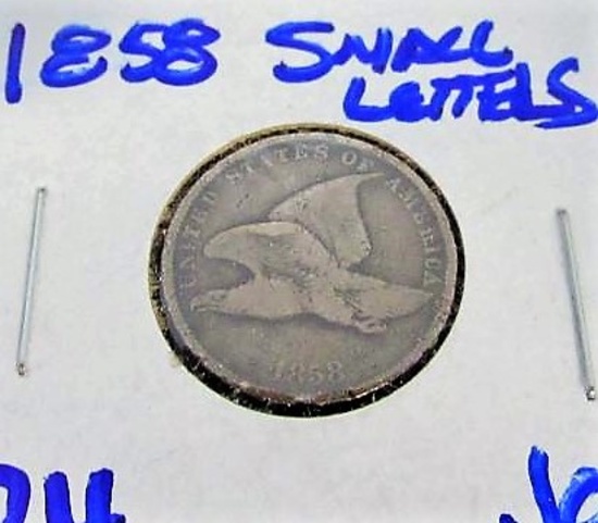 1858 small letters flying eagle cent
