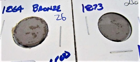 1864 And 1873 Better Date Indian Head cents