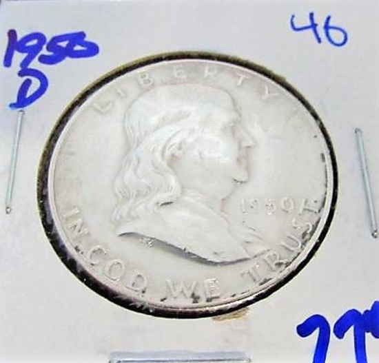 1950-d franklin half dollar