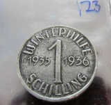 nsdap Nazi Germany elections token with swastika on the front dated 1935