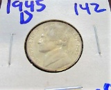 high grade 1945- silver war nickel