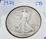 key date 1921 walking liberty half dollar.