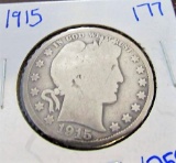 key date 1915 barber half dollar