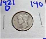 1921-d key date mercury dime