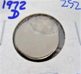 1972-d jefferson nickel with a rim clip