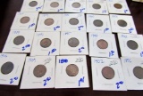 20 carded and dated indian head cents includes better dates from the 1880's