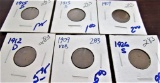 1909-vdb, 1912-d, 1913-d, 1915-d, 1909, and 1926-s wheat cents