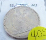 1874 Seated Half Dollar W/A