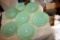 (7) Vintage Jane Ray Jadeite Cups/Saucers